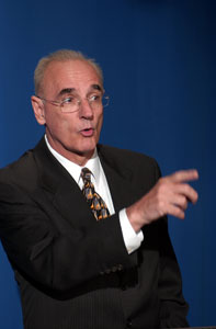 Dr. E. Ted Prince speaking on leadership and financial valuation